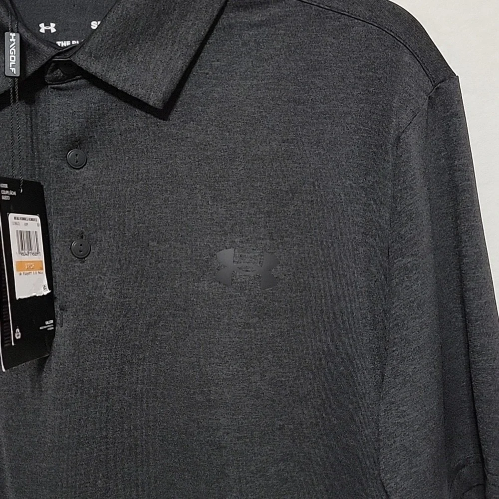 Under Armour Mens The Playoff Polo Shirt‎ Small Gray Short Sleeve UPF 30 New